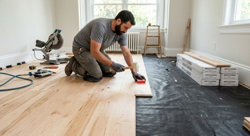 Maple Flooring Installation in Freeport, ME