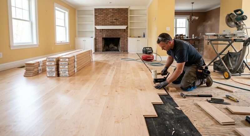Maple Flooring Installation in New Gloucester, ME