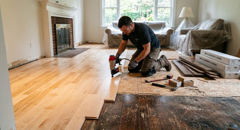 Maple Flooring Installation in New Gloucester, ME