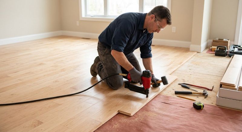 Maple Flooring Installation in Windham, ME