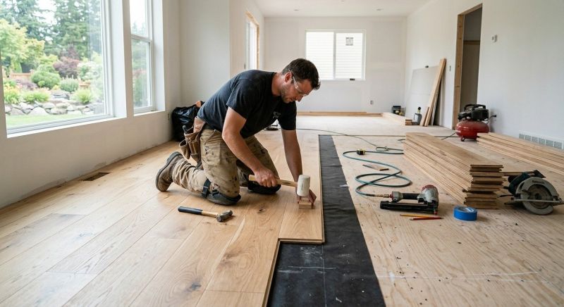 Oak Floor Installation in East Waterboro, ME