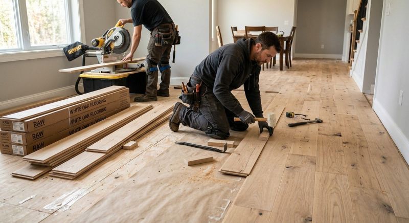 Oak Floor Installation in East Waterboro, ME