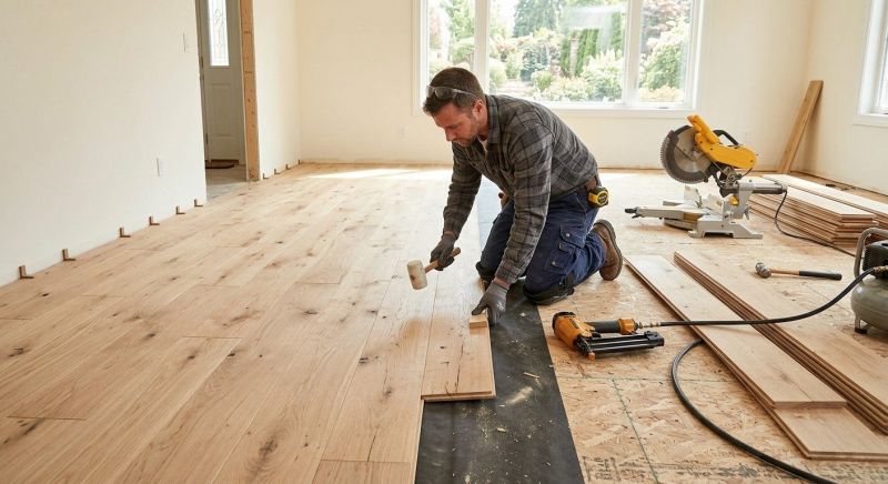 Oak Floor Installation in East Waterboro, ME