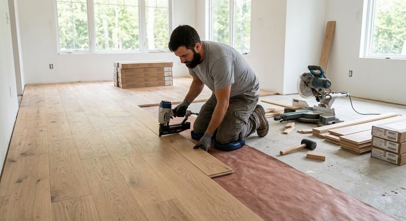 Oak Floor Installation in North Waterboro, ME
