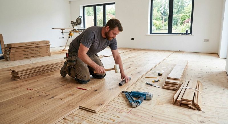 Oak Floor Installation in Windham, ME