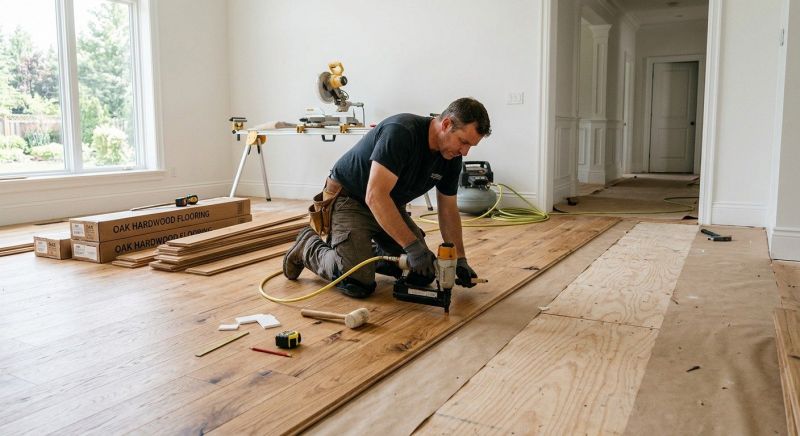 Oak Floor Installation in Windham, ME