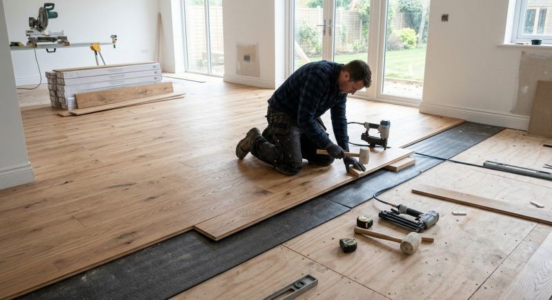 Oak Floor Installation in Windham, ME