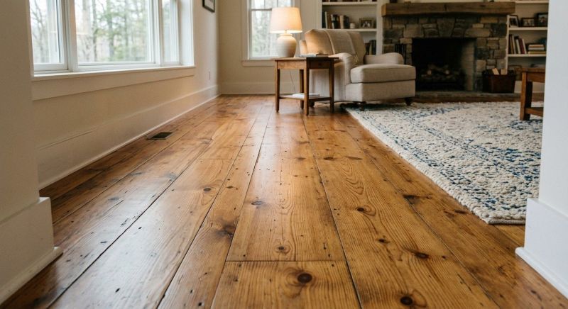 Pine Floor Installation in South Portland, ME