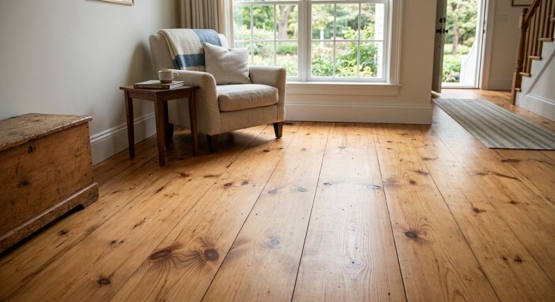 Pine Floor Installation in South Portland, ME