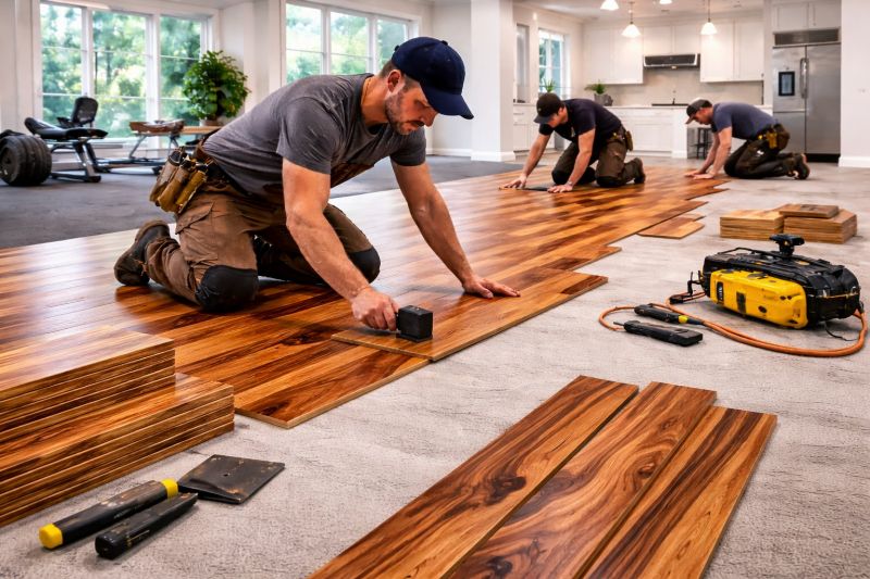 Teak Flooring Installation in South Portland, ME
