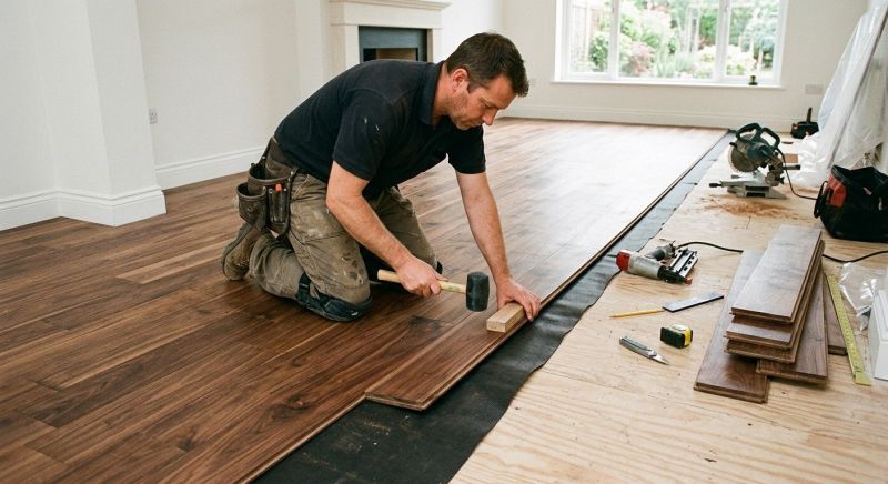 Walnut Flooring Installation in South Portland, ME